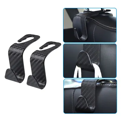 2x Universal Carbon Fiber Car Back Seat Headrest Hook Storage Hook Accessories • $4.66