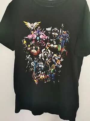 $25 • Buy Overwatch All Characters Blizzard Graphic T-shirt Mens Size S Black Large Art