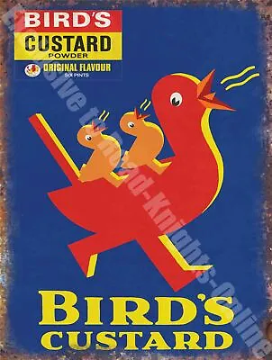 £3.45 • Buy Vintage Food, 91, Bird's Custard, Retro Duck Cafe O Metal/Steel Wall Sign