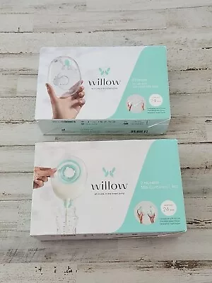 Willow Breast Pump Lot Of 2 NEW SEALED 2 Flanges 2 Milk Containers 4oz 24 Mm • $39.99