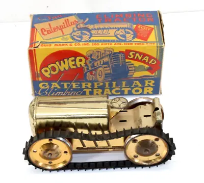 Vintage Gold Marx Windup Power Snap Caterpillar Climbing Tractor #BB • $109