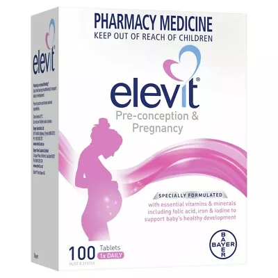 Elevit Pre-conception & Pregnancy Multivitamin 100 Tablets Healthy Baby • $81.01