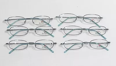 NEW VIA ROMA Lot Of (6) Eyeglasses 47-20-135 Metal Oval Frame VR560 Blue • $39.15