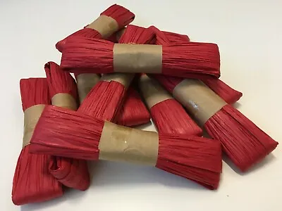  RED Paper Raffia 10m For School Stuff Craft Projects Gift Wrapping  • £2.99