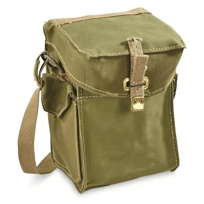 Vintage 40's WWII Era English Army Shoulder Bag 100% Cotton Brass Hardware • $22.99