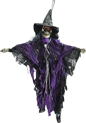 NEW Halloween Hanging Witch Screaming Skeleton Scary Haunted House Decoration UK • £7.99