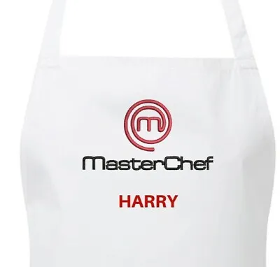Master Chef Embroidered Apron - Personalised With Name • £13.99