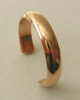 GENUINE  SOLID  9K  9ct  ROSE  GOLD  PLAIN  TOE  RING  • £93.32