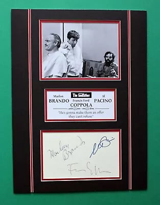 THE GODFATHER Coppola Pacino & Brando AUTOGRAPHS Masterly Display • $59.95