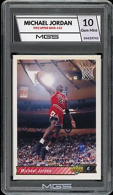1992 Upper Deck #23 Michael Jordan MGS GRADED 10 Gem Mint Chicago SUPERSTAR HOF • $22