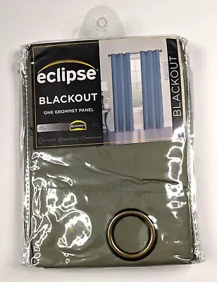 Eclipse Microfiber Blackout Grommet Window Curtain Panel Moss 42 X 95 1 Panel • $4.99