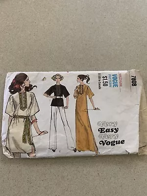 Vintage Vogue Misses Tunic Sewing Pattern 7870 Circa 1960s • $6.99