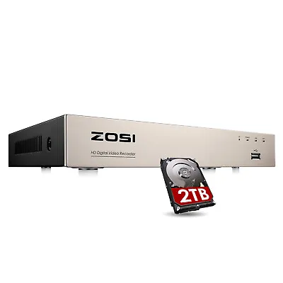 ZOSI 8 Channel H.265 DVR 1080p HD With Hard Drive 2TB For Security Camera System • $129.99