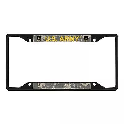 Fanmats Military US Army Black Metal License Plate Frame • $13.99