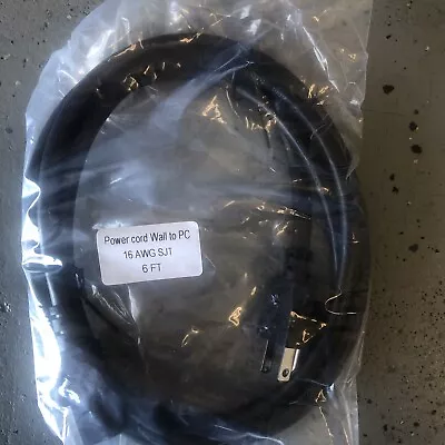 Power Cord Wall To Pc 16 Awg SJT 6 Ft • $2.50