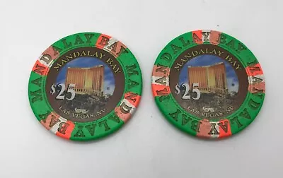 Mandalay Bay Las Vegas $25 Casino Chips Used Lot Of 2. • $19.99