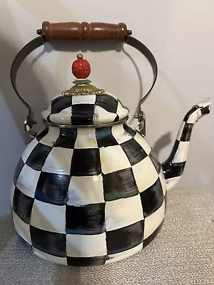 Mackenzie Childs Courtly Check Large  3 Quart Tea Kettle • $120