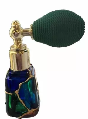 Vintage Glass Perfume Spray Bottle Colorful Murano Glass Numbered 62 • $29.99
