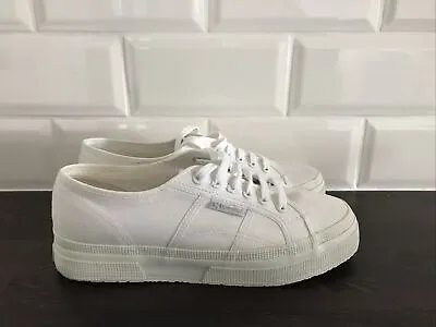 SUPERGA Platform White Shoes UK 9 EXCELLENT CONDITION  • £15