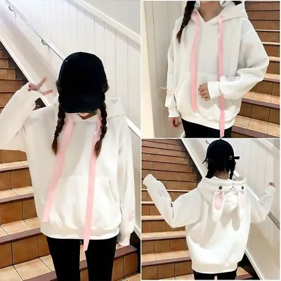 Women Girl Loose Pullover Sweatshirt Hoodies Top Japanese Bunny Cute Kawaii New • $35.88