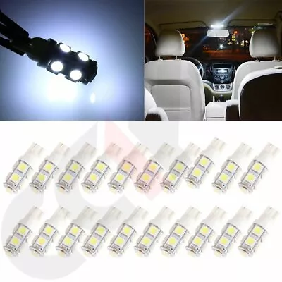 20Pcs Super White T10 9SMD 5050 LED Light Bulbs W5W 2825 168 194 For Map Light • $10.04