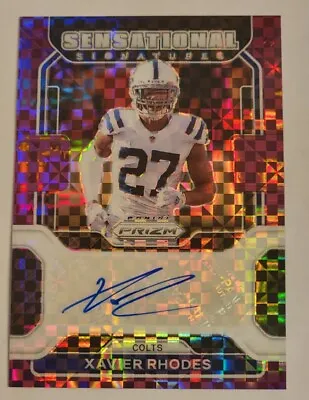 2021 Panini Prizm Sensational Signatures #SS-XR Xavier Rhodes Purple Auto /25 SP • $18.99