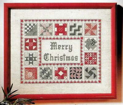 Merry Christmas Sampler   -----   Vintage Cross Stitch Pattern • $4.99