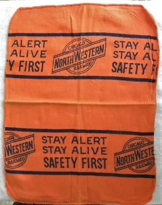 Vintage Chicago NORTHWESTERN Railway  Stay Alive  Railroad Grease Cloth RAG • $12.99