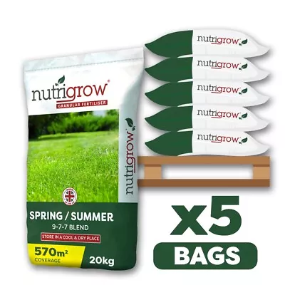 Nutrigrow Quality Spring & Summer Lawn Blend Fertiliser 9-7-7 - 100kg - 2850m² • £119.99