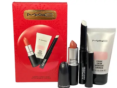 NIB MAC 3 Piece Gift Set - Full Size Lipstick And Prima • £24.99