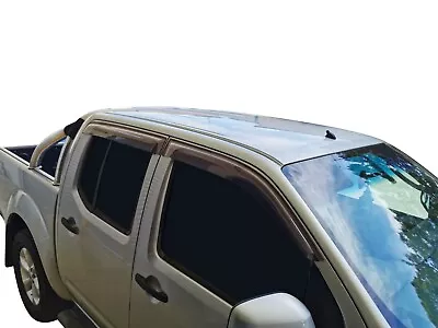 Tinted Door Visor Weather Rain Shield Slimline For Nissan Navara ST-X D40 07-14 • $59.95