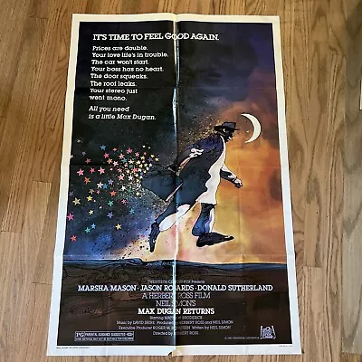 Max Dugan Returns Robards 1983 Original One Sheet Movie Poster Folded 21X47  • $20