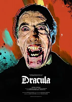 DRACULA Art Print Movie HAMMER HORROR POSTER / FILM / CHRISTOPHER LEE • £17.99