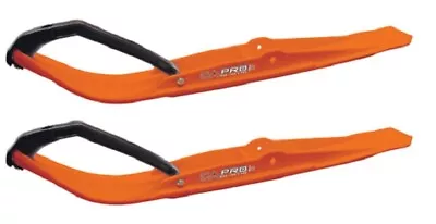 Pair Of Orange C&A Pro RAZOR 6  Snowmobile Skis W/Black C&A Loops • $314.96