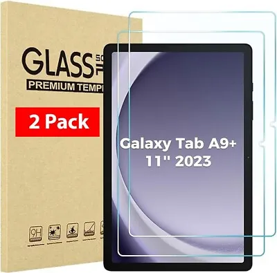 2 Pack For Galaxy Tab A9 Plus 11  Screen Protector Tempered Glass Screen Cover • $11.99