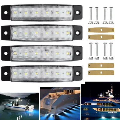 4 Pack Marine Boat LED Deck Courtesy Lights Waterproof White Stern Transom Light • $9.99