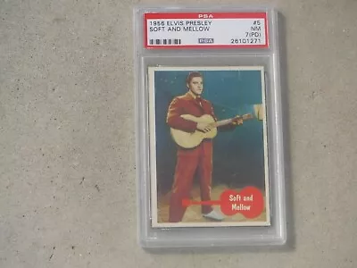 Psa Elvis Presley 1956 Soft & Mellow #5 Graded Card  Music Movie Elvis Psa7 • $9.99