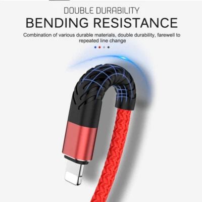 $3.74 • Buy 3/6/10FT Long Charger For IPhone 13 12 11 XR 6 7 8 Braided USB Data Lead Cable
