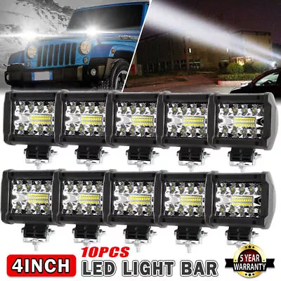 10X 4 Inch LED Work Cube Light Bar Pods Fog Lamps For Pickup SUV UTV 4WD Offroad • $41.39