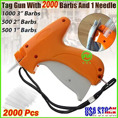 TAG Gun CLothing Price Garment LABEL TAGGING TAGGER WITH 2000 BARBS • $8.49