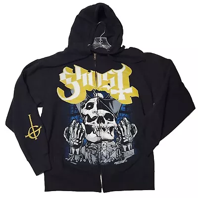 Ghost Band Hoodie Medium Black  Mens Metal Rock Music Papa Emeritus Big Print • $34.99