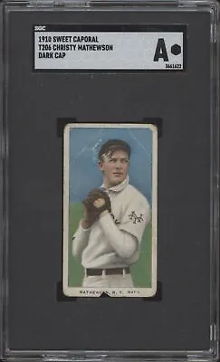 1909 T206 Christy Mathewson Poor Sweet Caporal 350 Sgc A New York Giants • $1080