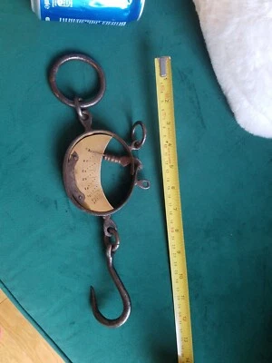 £19.99 • Buy Vintage Weighing Scales Cast Iron / Brass Wool Sack Scales ANTIQUE