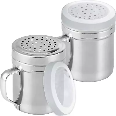 CUSINIUM Metal Salt Pepper Dredge Shakers - With Handle - Seasonings Spice Shake • $14.70