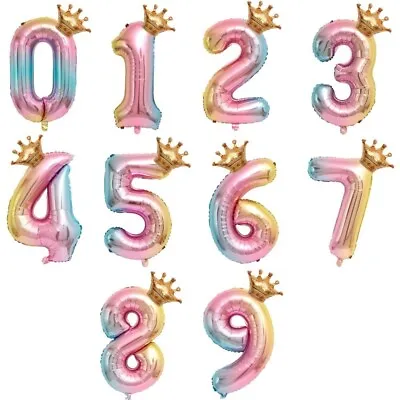 Decoration Number Balloons Children Full-Year Aluminum Balloon Birthday Party • $7.29