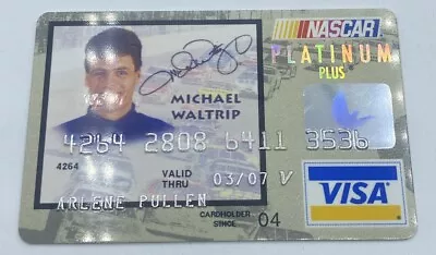 NASCAR Logo Platinum Plus Visa Michael Waltrip Picture Style EXPIRED VOID • $99.95