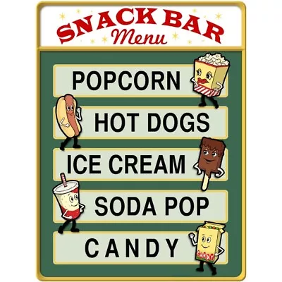 Snack Bar Menu Dancing Snacks Wall Decal Classic Movie Theater Decor • $11.99