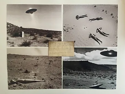 UFO Photos Vintage 1950s Alien Top Secret Documents Area 51 Roswell Crash • $24.99