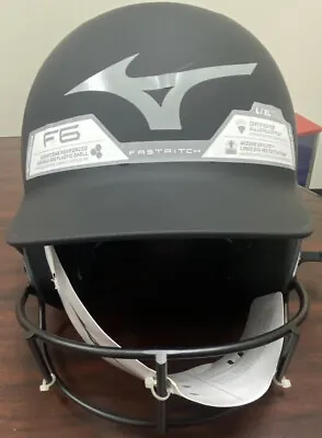 Mizuno F6 Fastpitch Softball Batting Helmet With Mask Black-Silver • $49