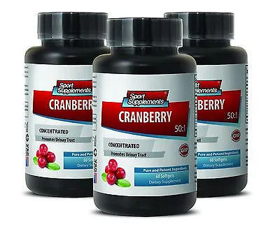 Stomach Ulcer - Cranberry Extract 50:1 - Detox Your Body Supplements 3 Bottles • £54.66